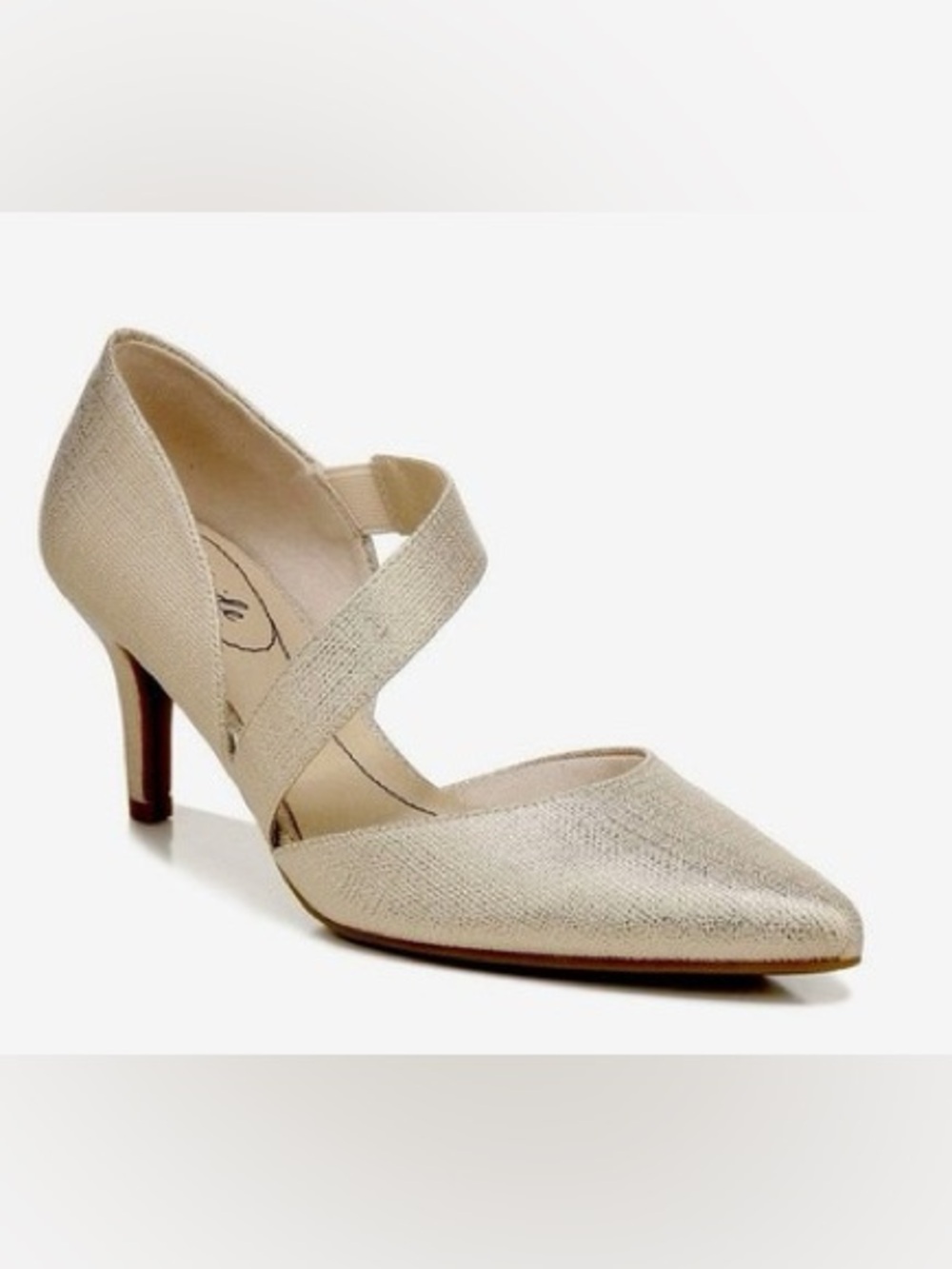 Life Stride Women's Pointed Mary Jane Pump - Champagne Gold Size 8M